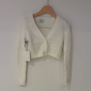 Sunday Best Cream Fuzzy Cardigan